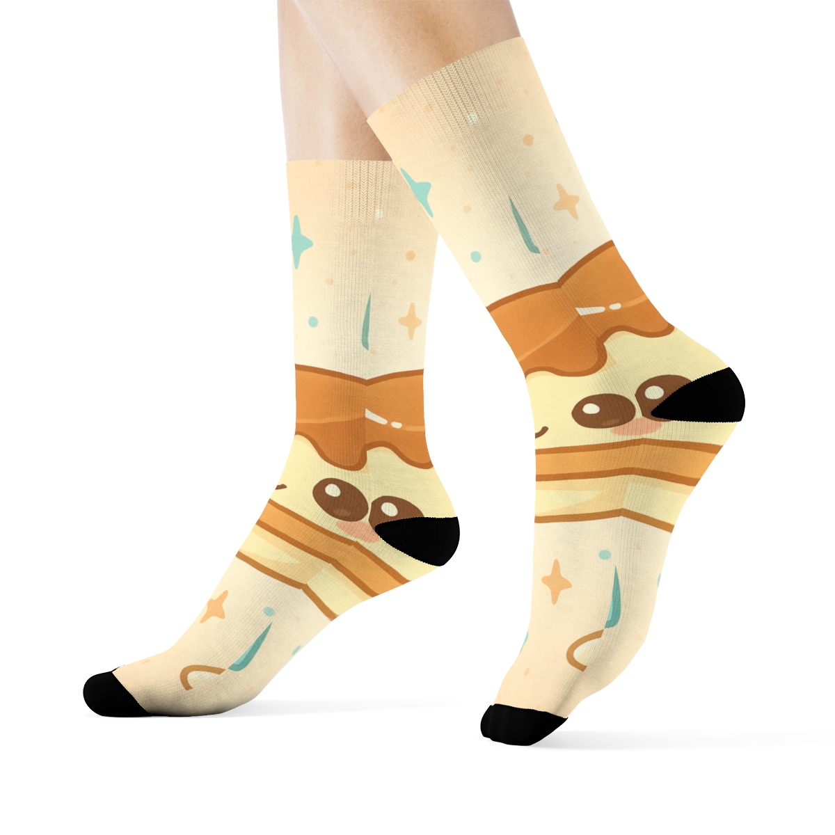 Peach Pudding Planet Parade designer logo socks