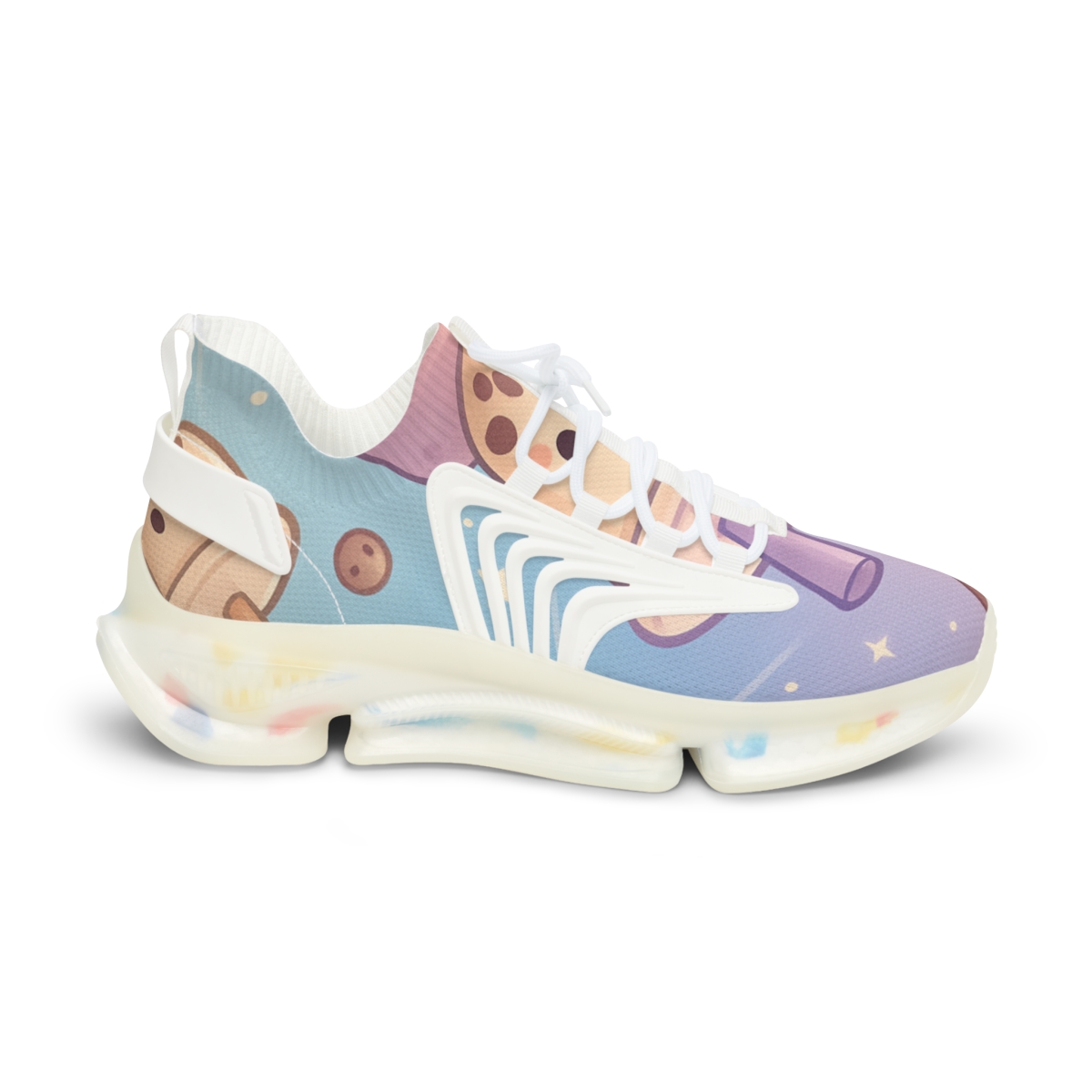 Bubble Tea Asteroid Garden personalized athletic sneakers