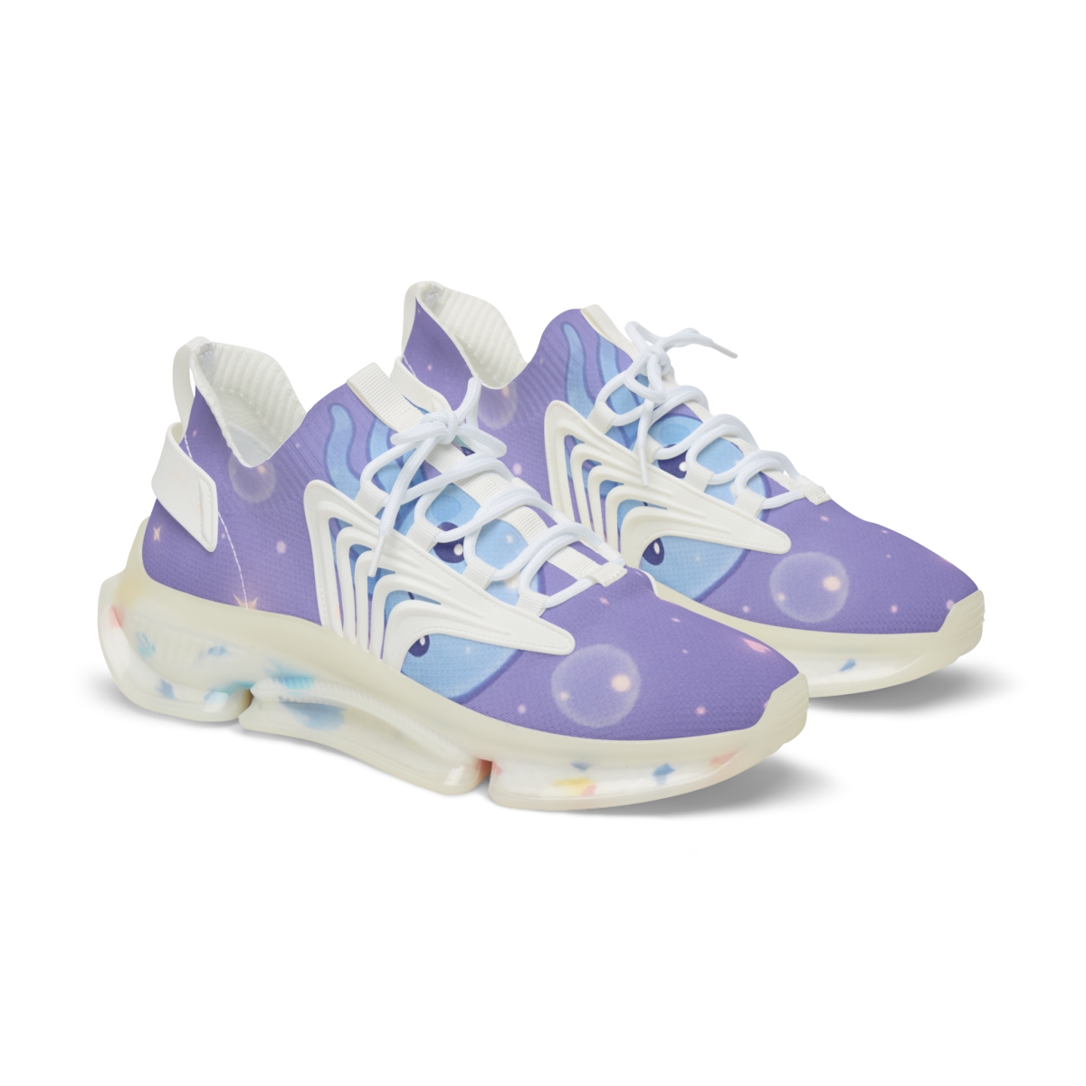 Pastel Moon Jelly Parade personalized athletic sneakers