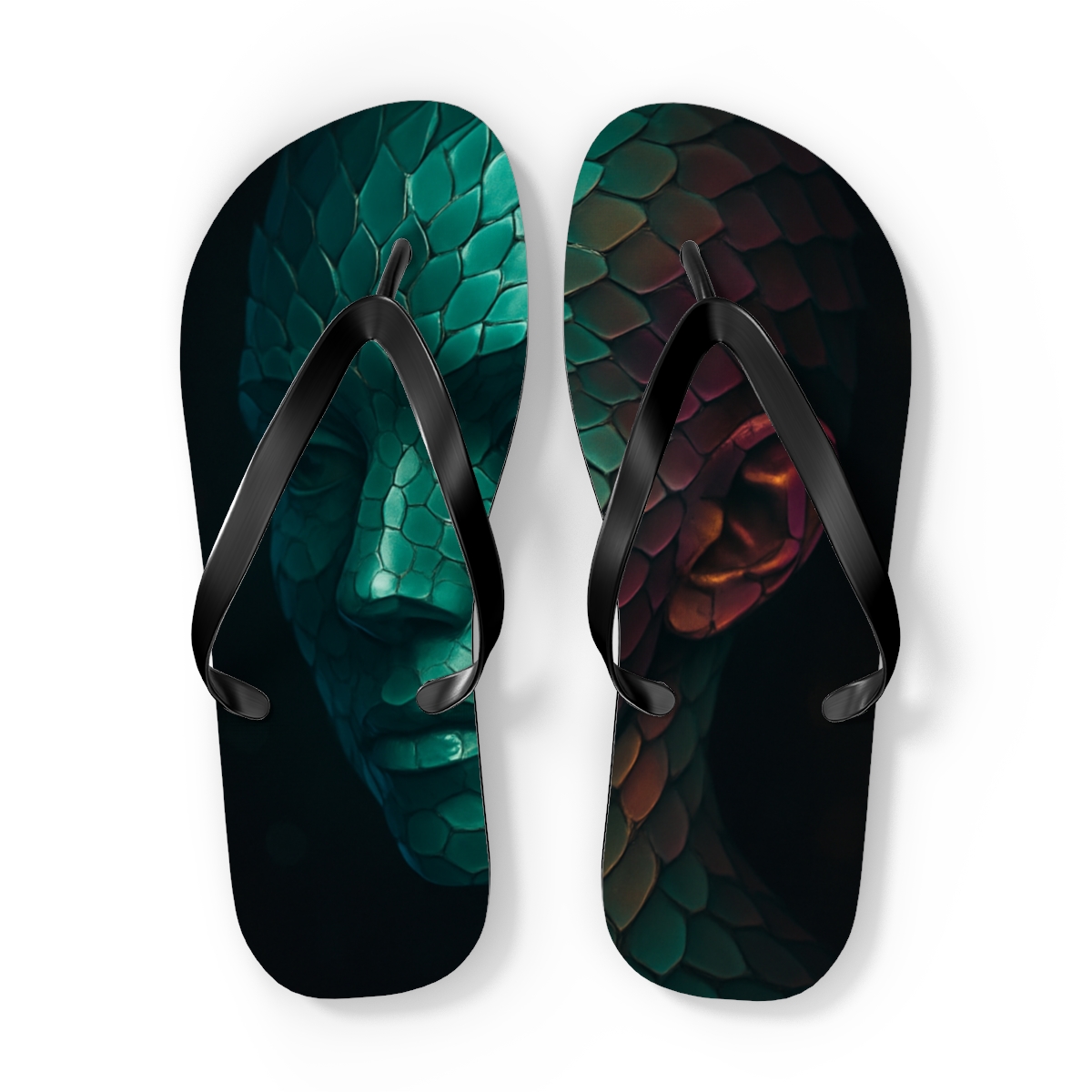 Chameleon Prism Shift trendy printed flip flops