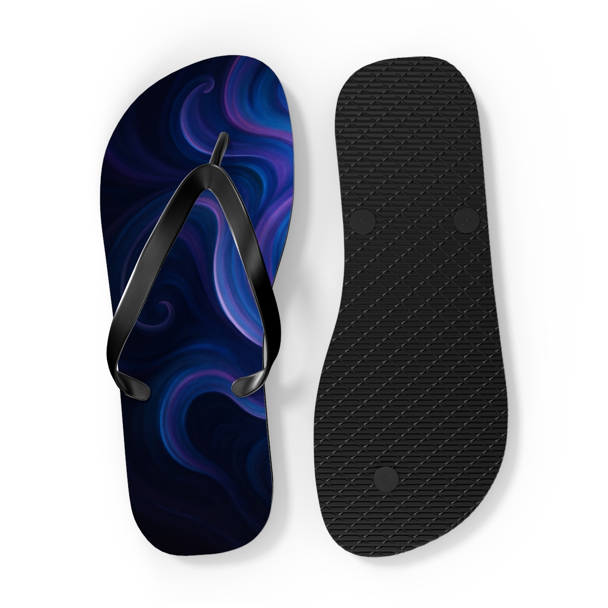 Chromatic Pulse Of The Cuttlefish trendy printed flip flops