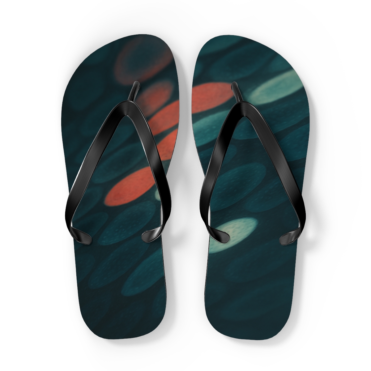 Chromatophore Drift Veil personalized beach flip flops
