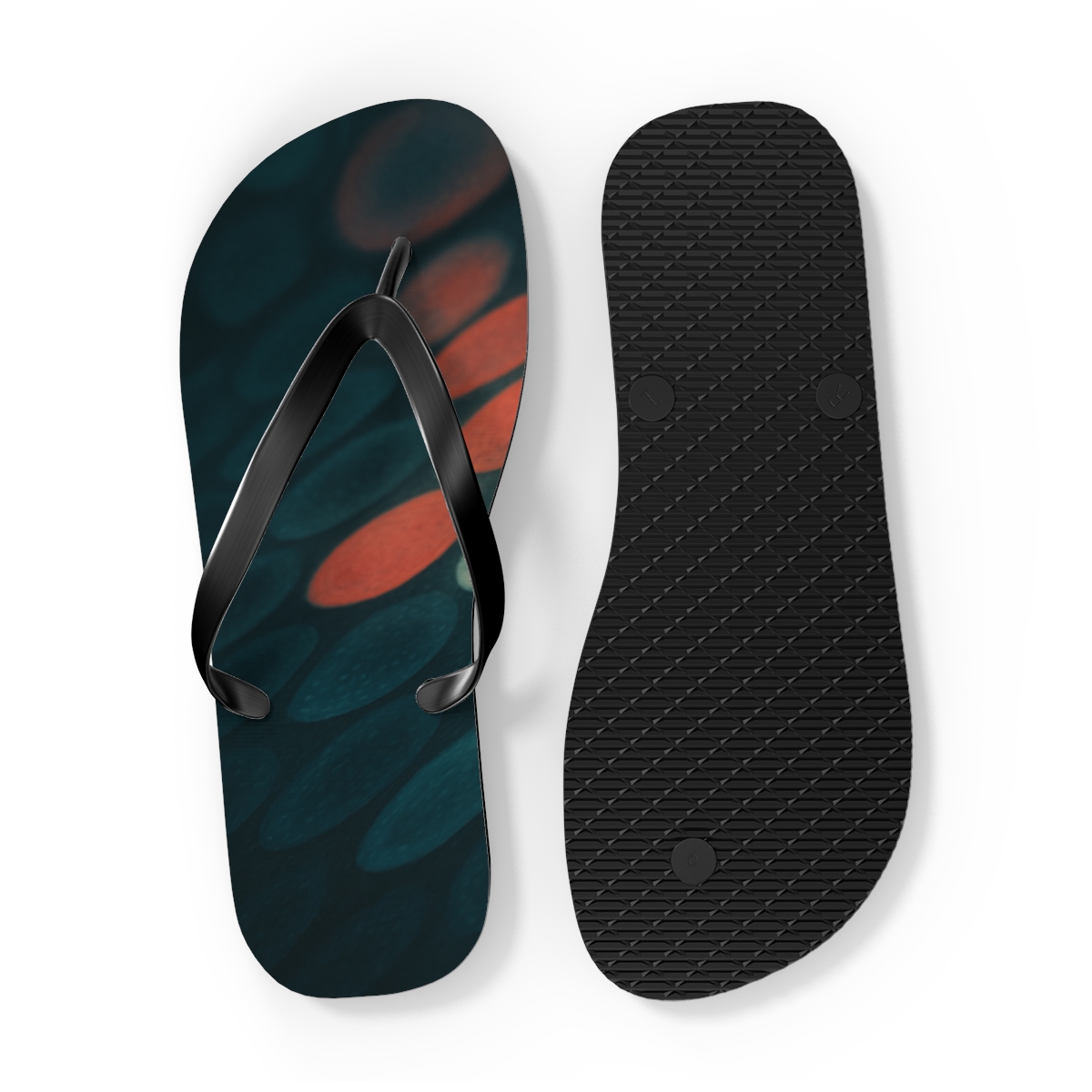 Chromatophore Drift Veil personalized beach flip flops