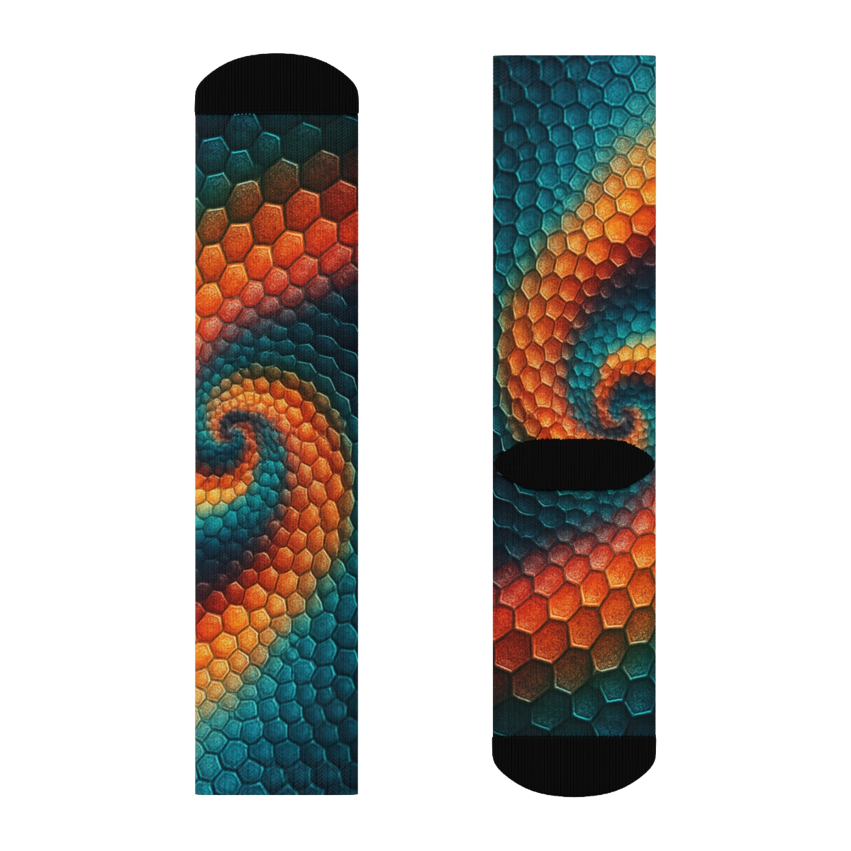 Chromatophore Pulse Mosaic comfortable cotton socks