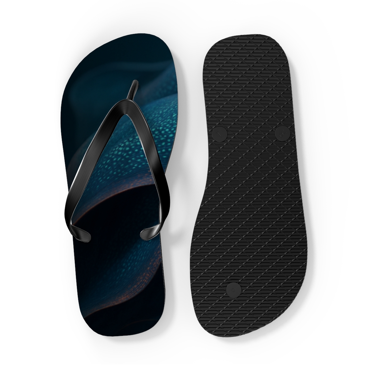 Chromatophore Pulse Of The Cuttlefish colorful rubber flip flops