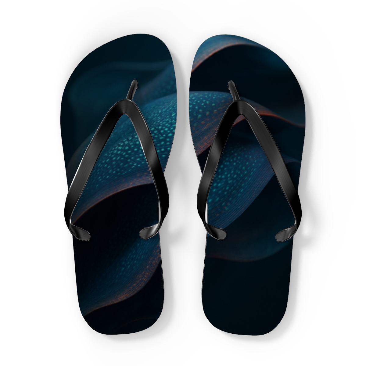 Chromatophore Pulse Of The Cuttlefish colorful rubber flip flops