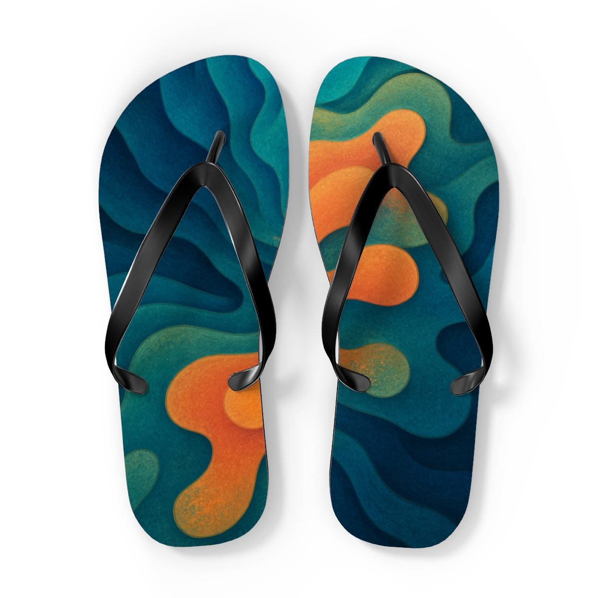 Chromatophore Symphony comfortable casual flip flops