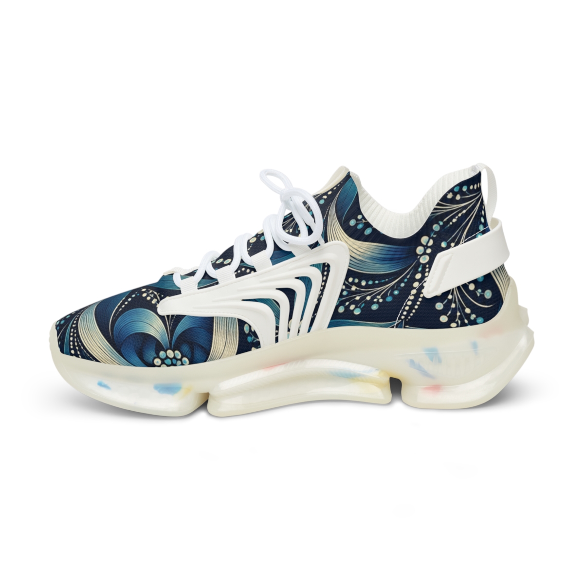 Clematis Ribbon Dot Lattice custom sneakers [AI-577ca403-2ff51c58492a]