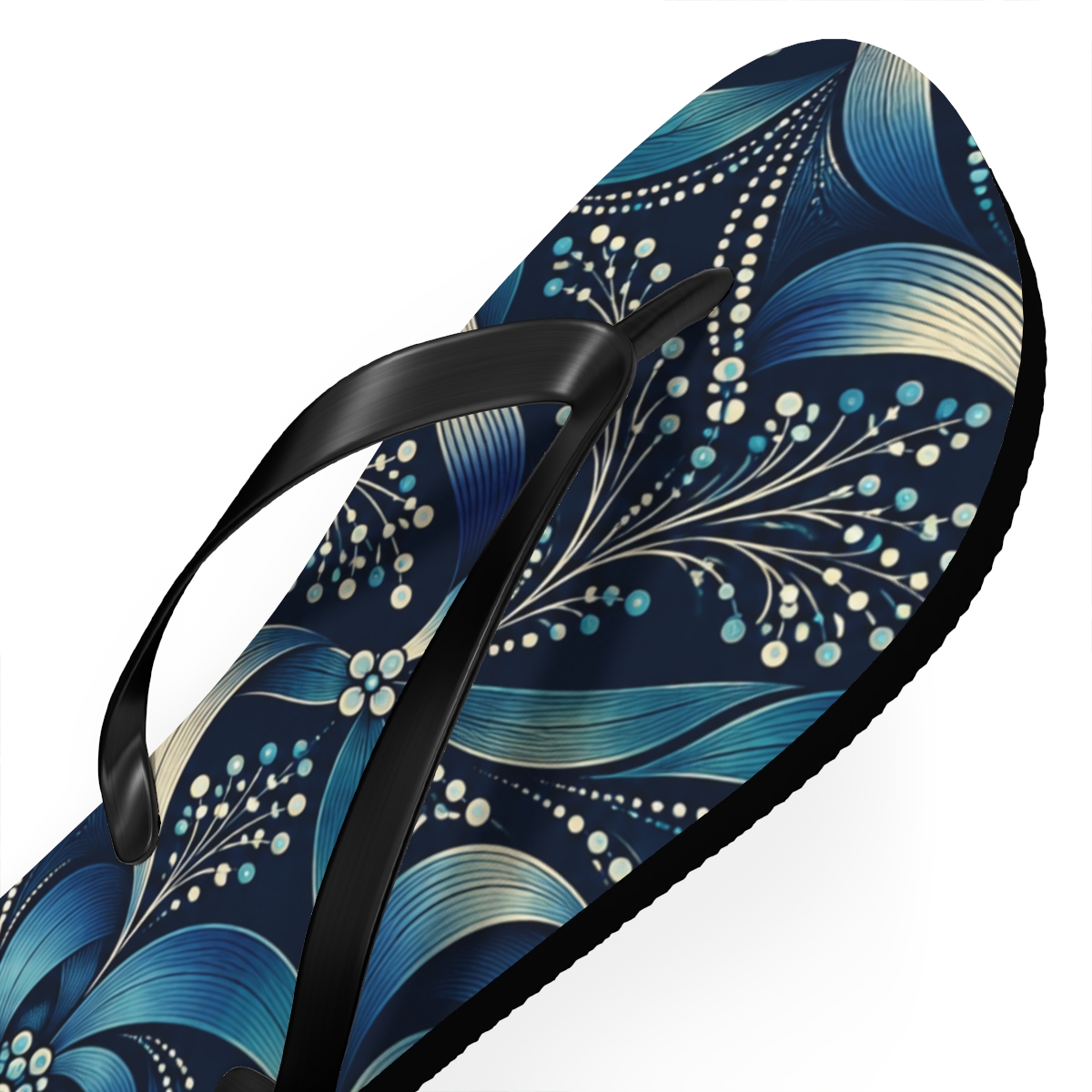 Clematis Ribbon Dot Lattice custom flip flops [AI-577ca403-a00ce6869c46]
