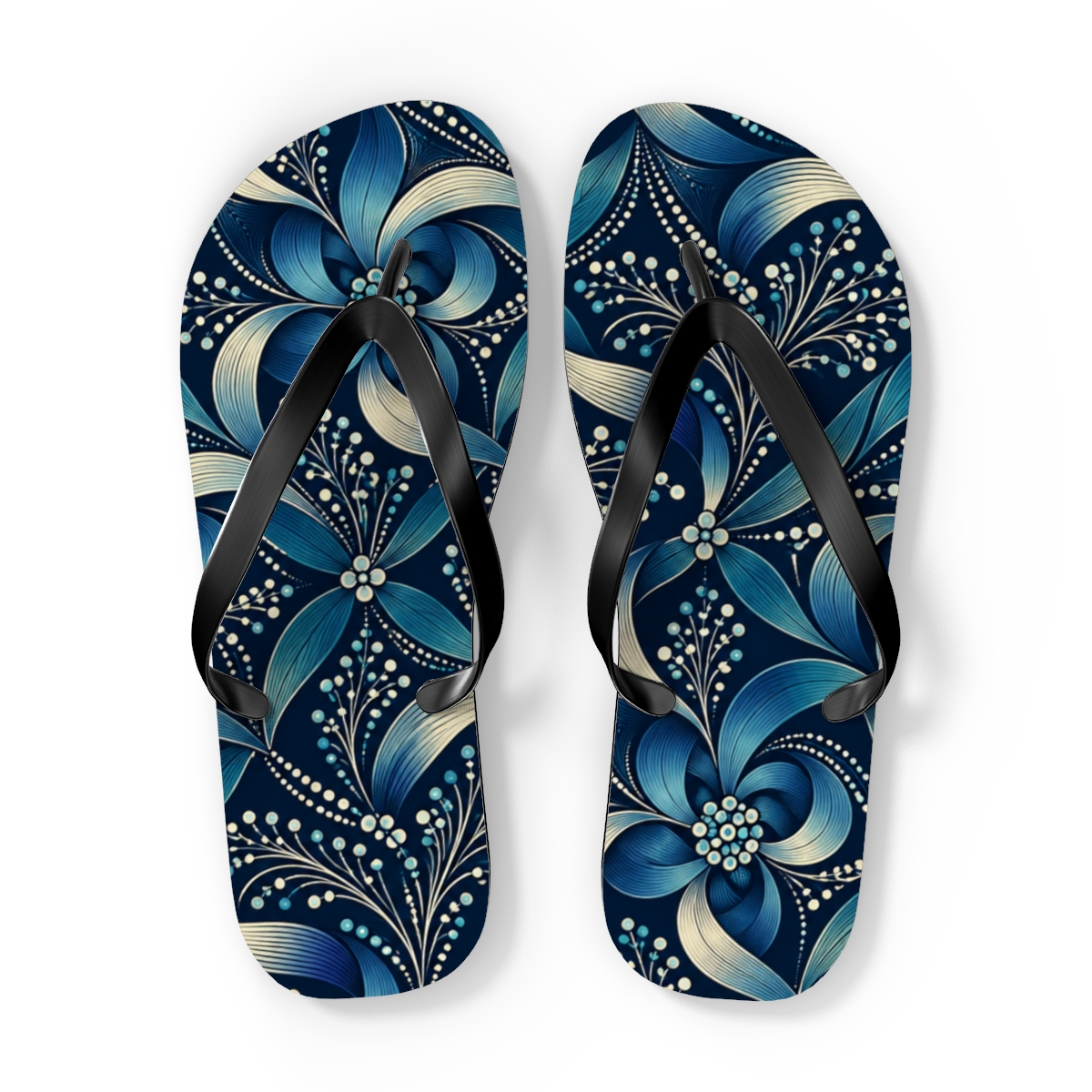 Clematis Ribbon Dot Lattice custom flip flops [AI-577ca403-00a05911e19b]