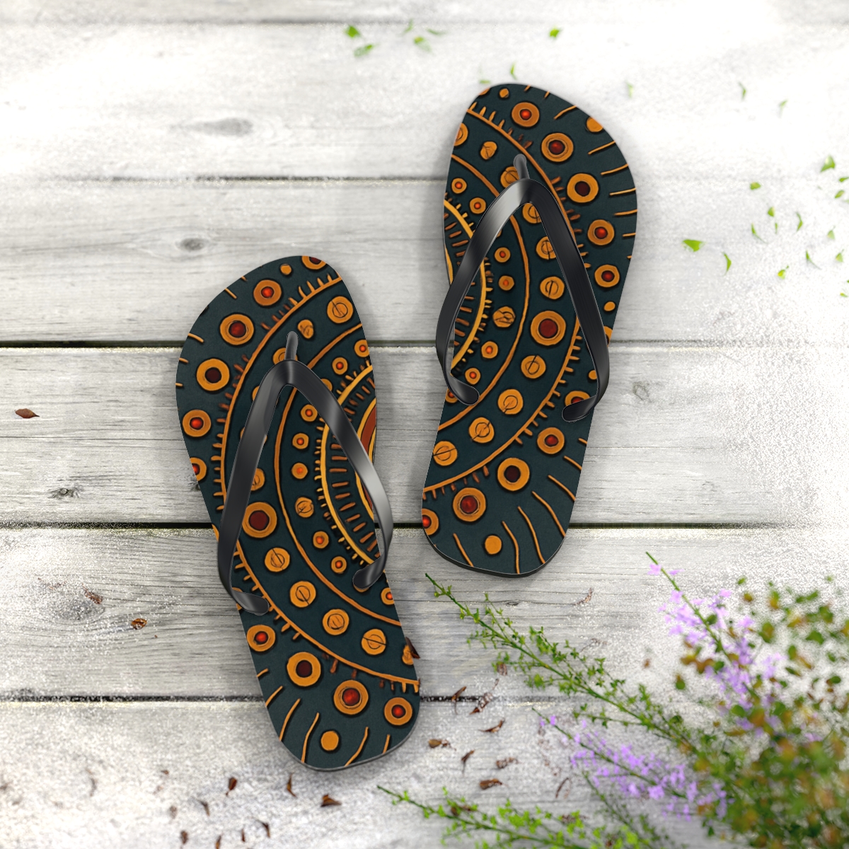 Clockwork Chorus Of The Cicada stylish summer flip flops