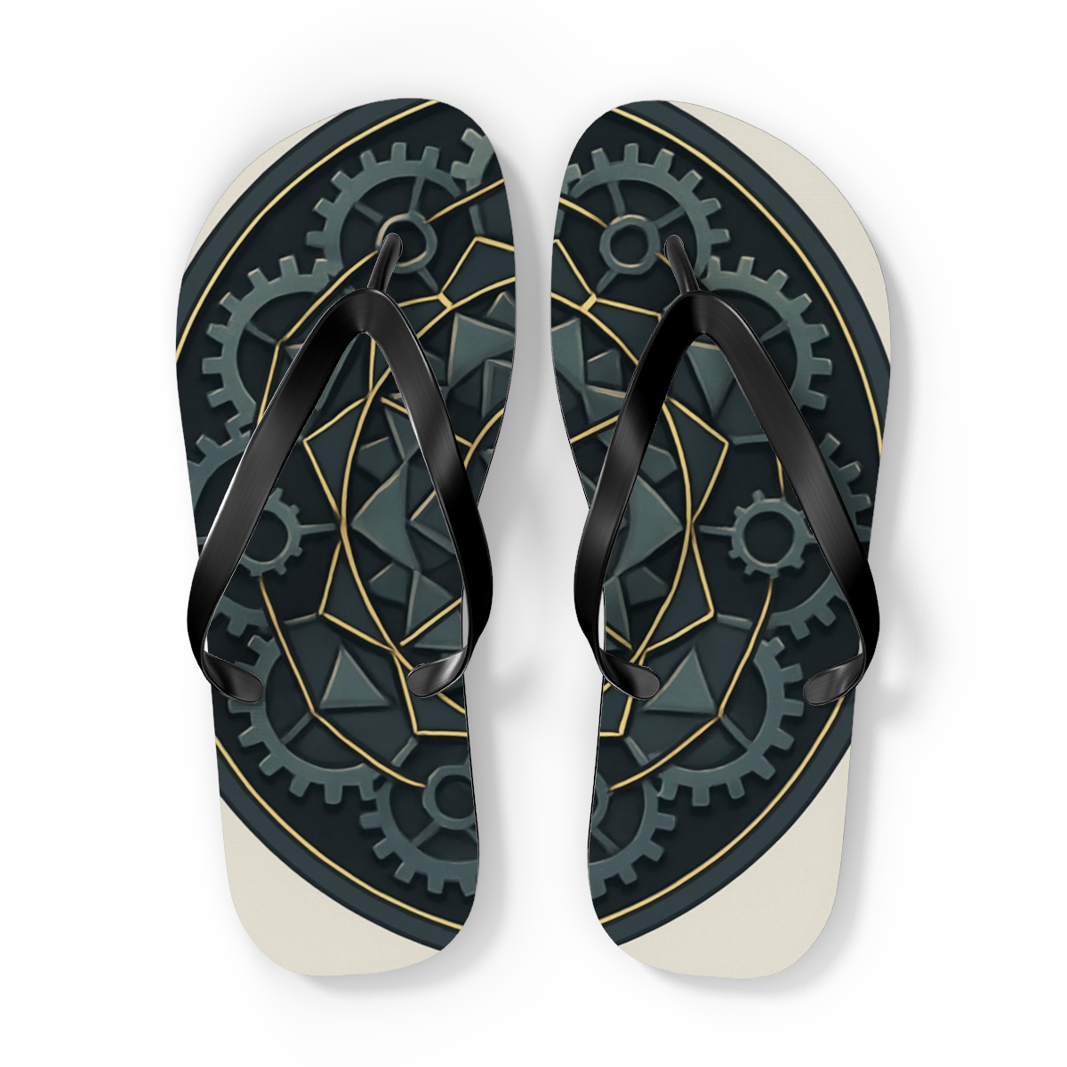 Clockwork Circle Mosaic stylish summer flip flops