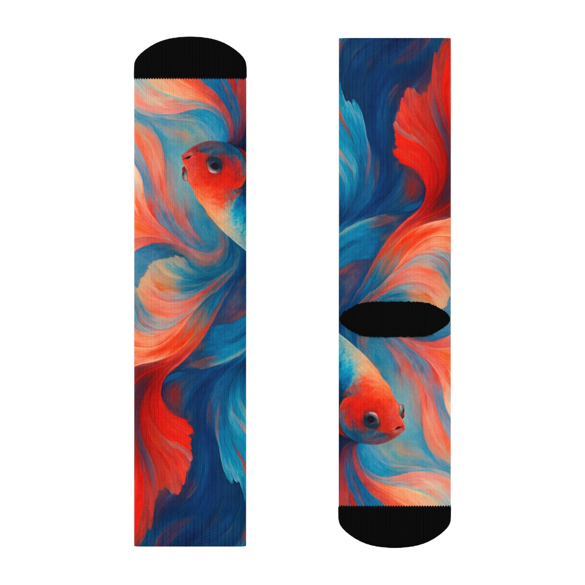 Color Dance Of The Betta Fish unique printed sockscustom socks