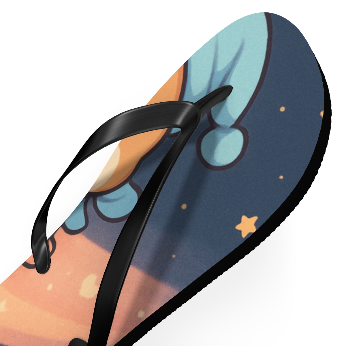 Comet Pajama Hamster designer logo flip flops