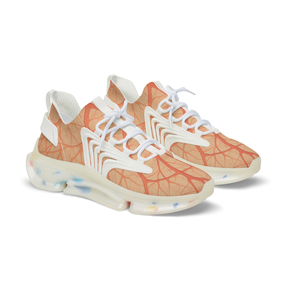 Coral Lattice Walk Sneakers
