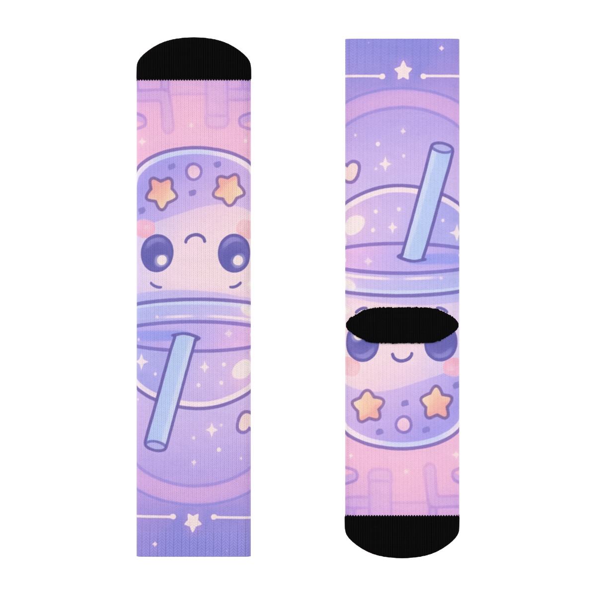 Cosmic Boba Star Friends stylish patterned socks