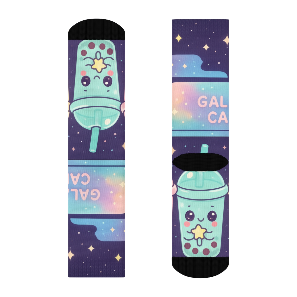 Cosmic Bubble Tea Critters comfortable cotton socks