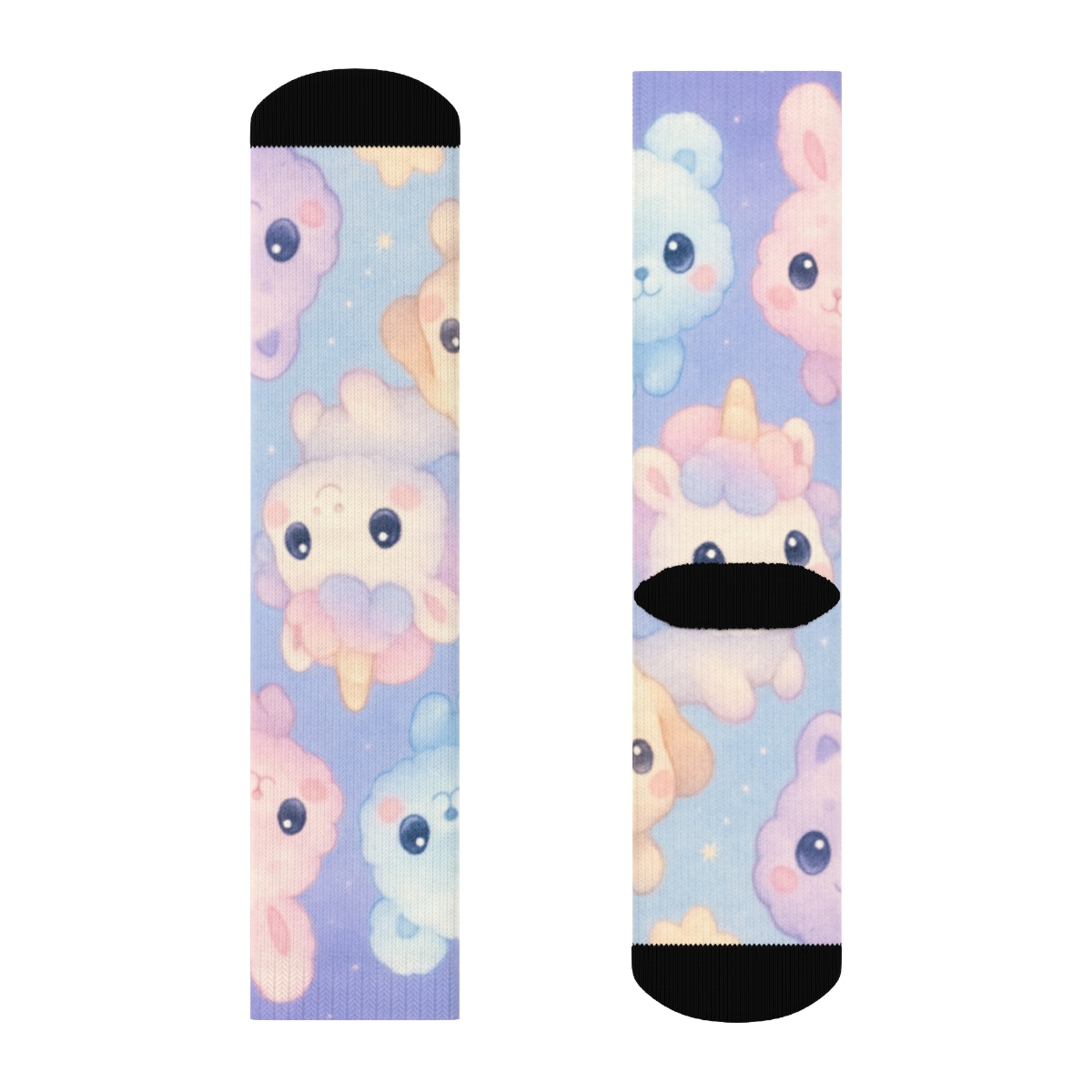 Cosmic Cotton Candy Critters stylish patterned socks