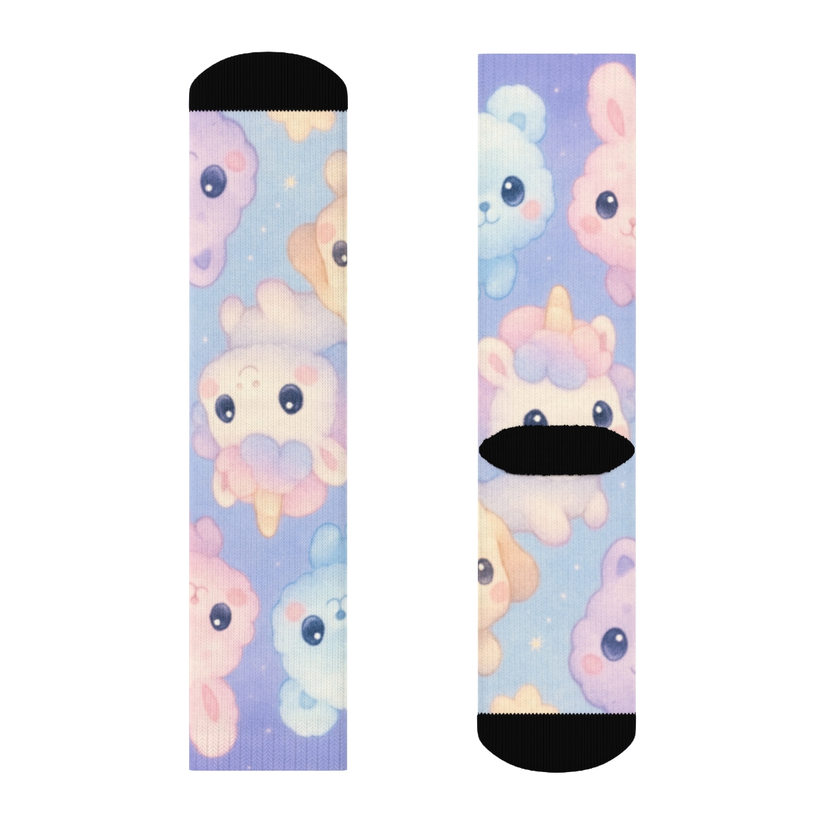 Cosmic Cotton Candy Critters stylish patterned socks