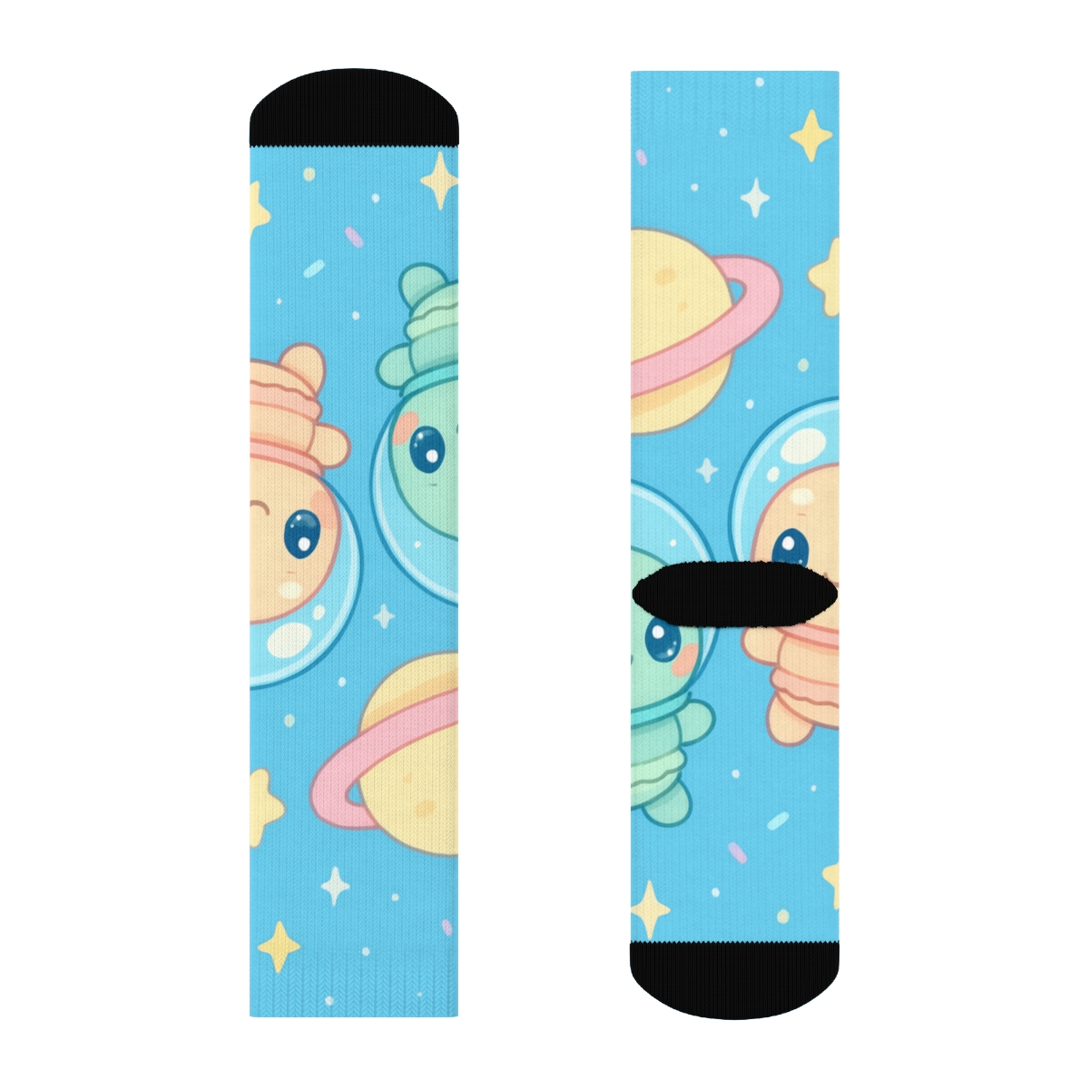 Cosmic Macaron Astronaut Buddies warm winter socks