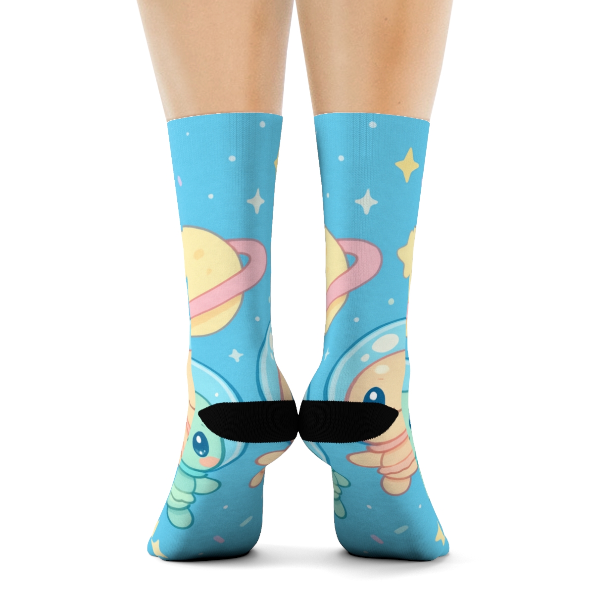 Cosmic Macaron Astronaut Buddies warm winter socks