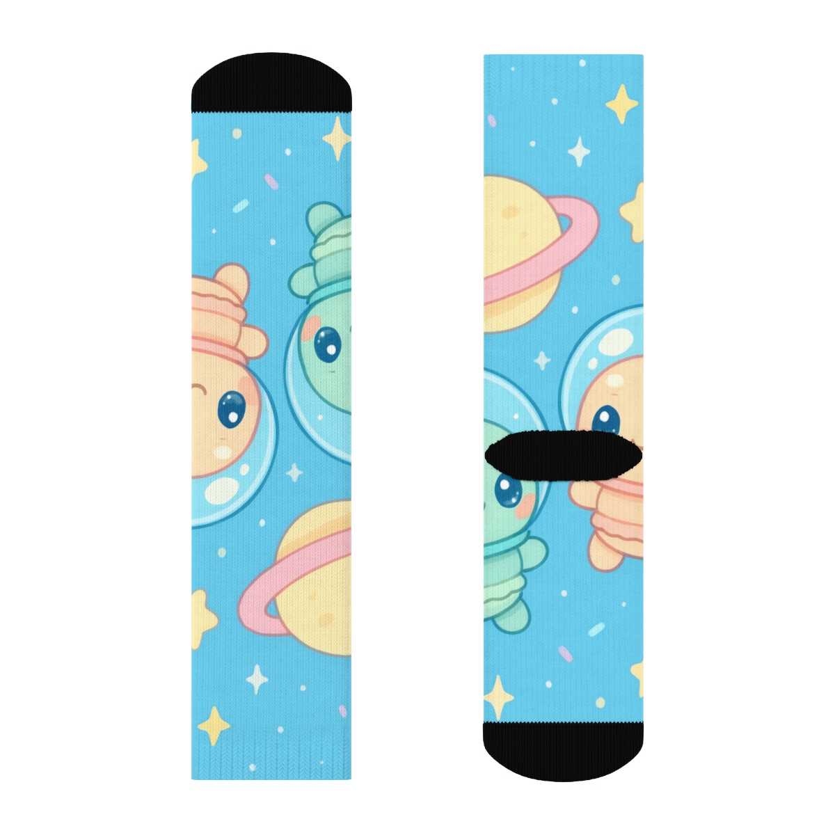 Cosmic Macaron Astronaut Buddies warm winter socks