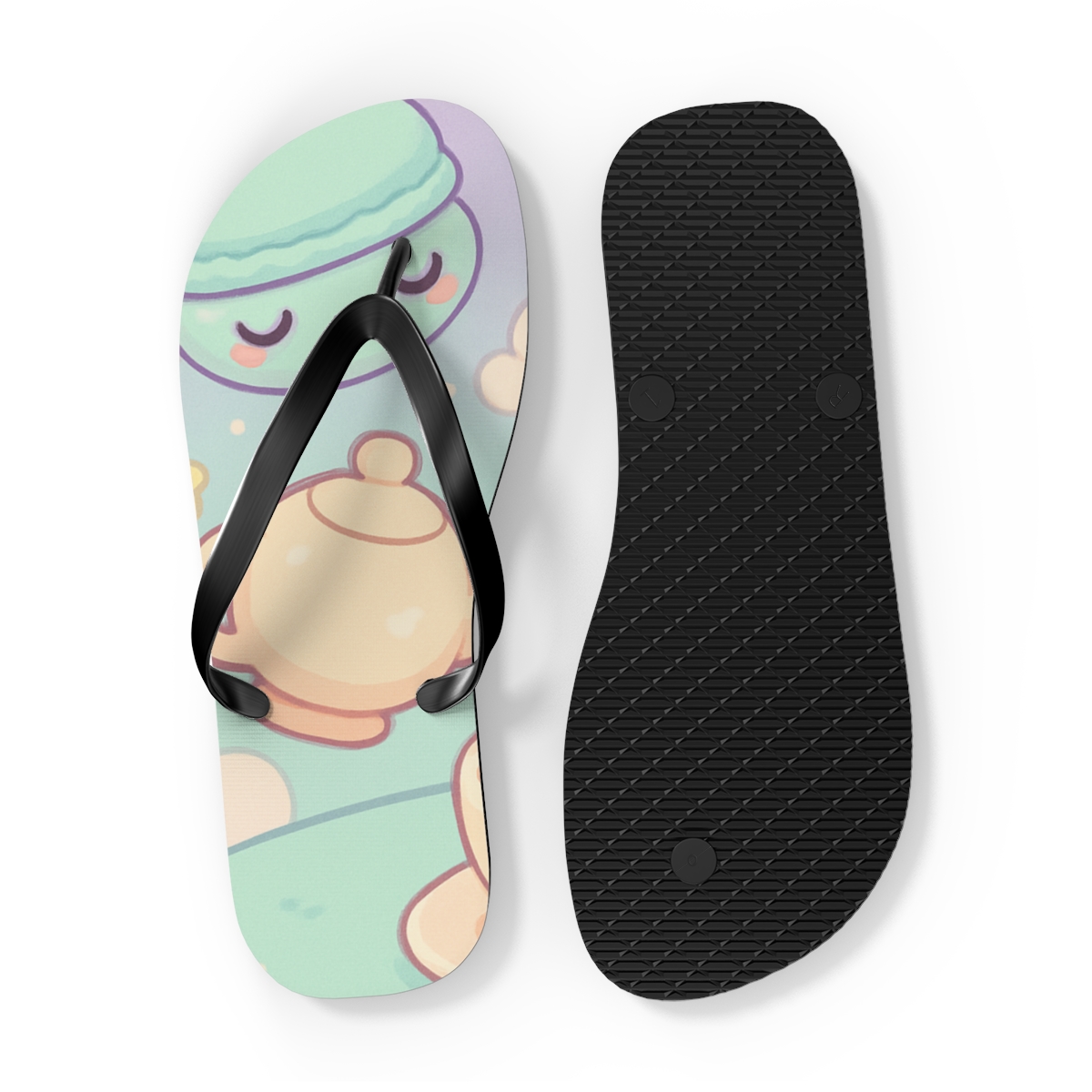 Cosmic Macaron Comet Cafe soft sole flip flops