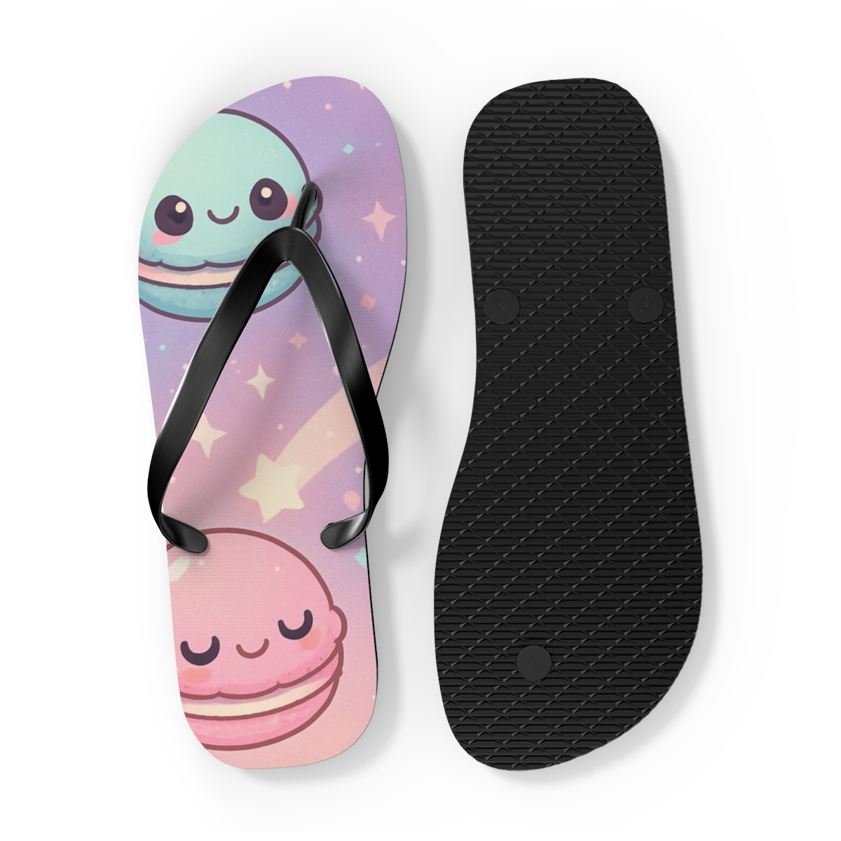Cosmic Macaron Comet Parade soft sole flip flops