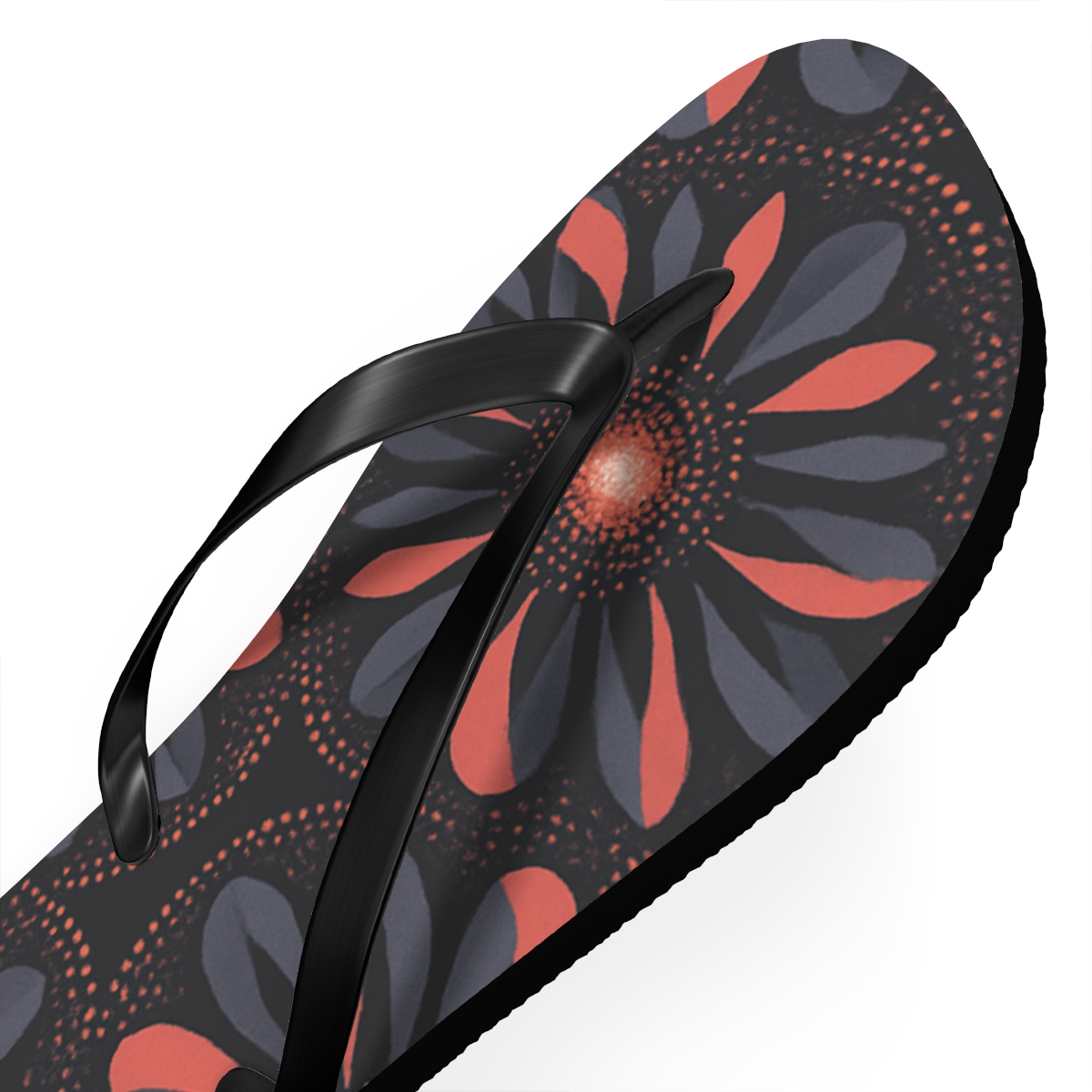 Cosmic Peony Starburst Array colorful rubber flip flops