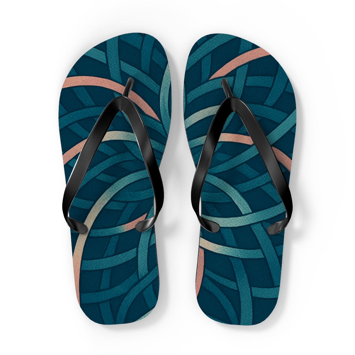 Cosmic Petal Interlace comfortable casual flip flops