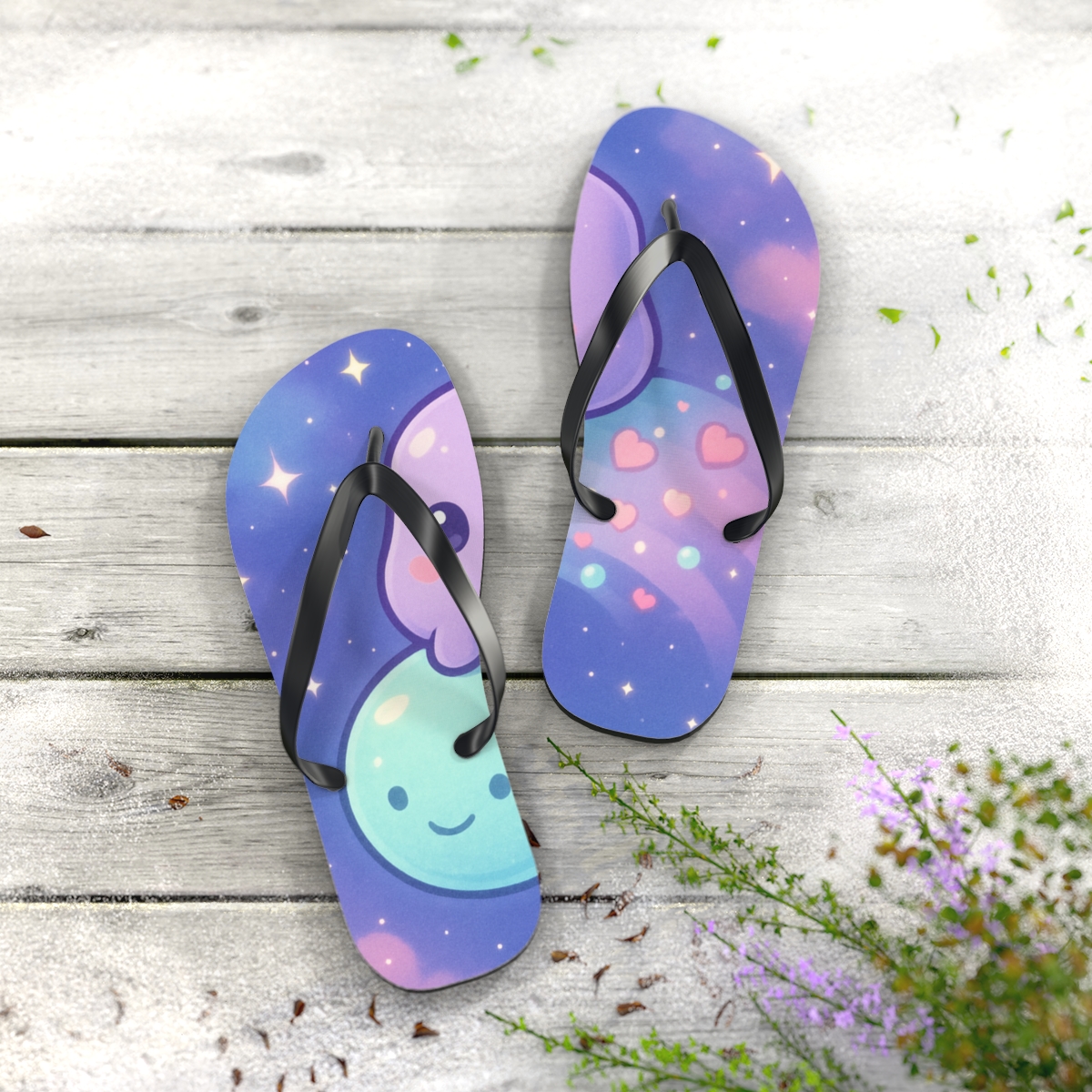 Cosmic Pudding Comet soft sole flip flops