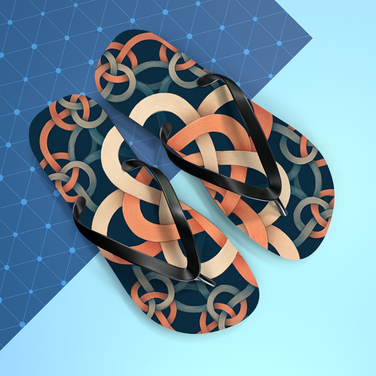 Cosmos Petal Interlace comfortable casual flip flops