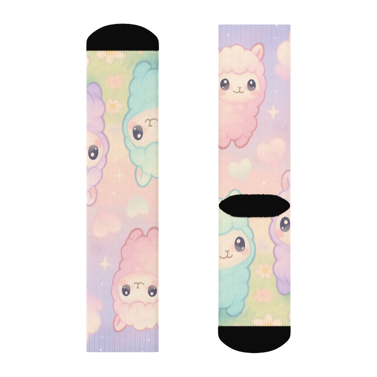 Cotton Candy Alpaca Meadow sports performance socks