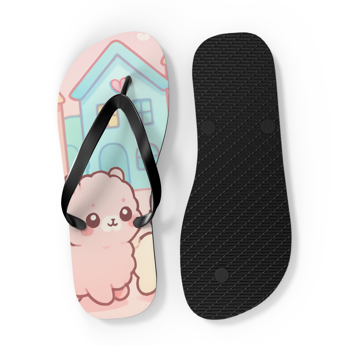 Cotton Candy Alpaca Parade stylish summer flip flops
