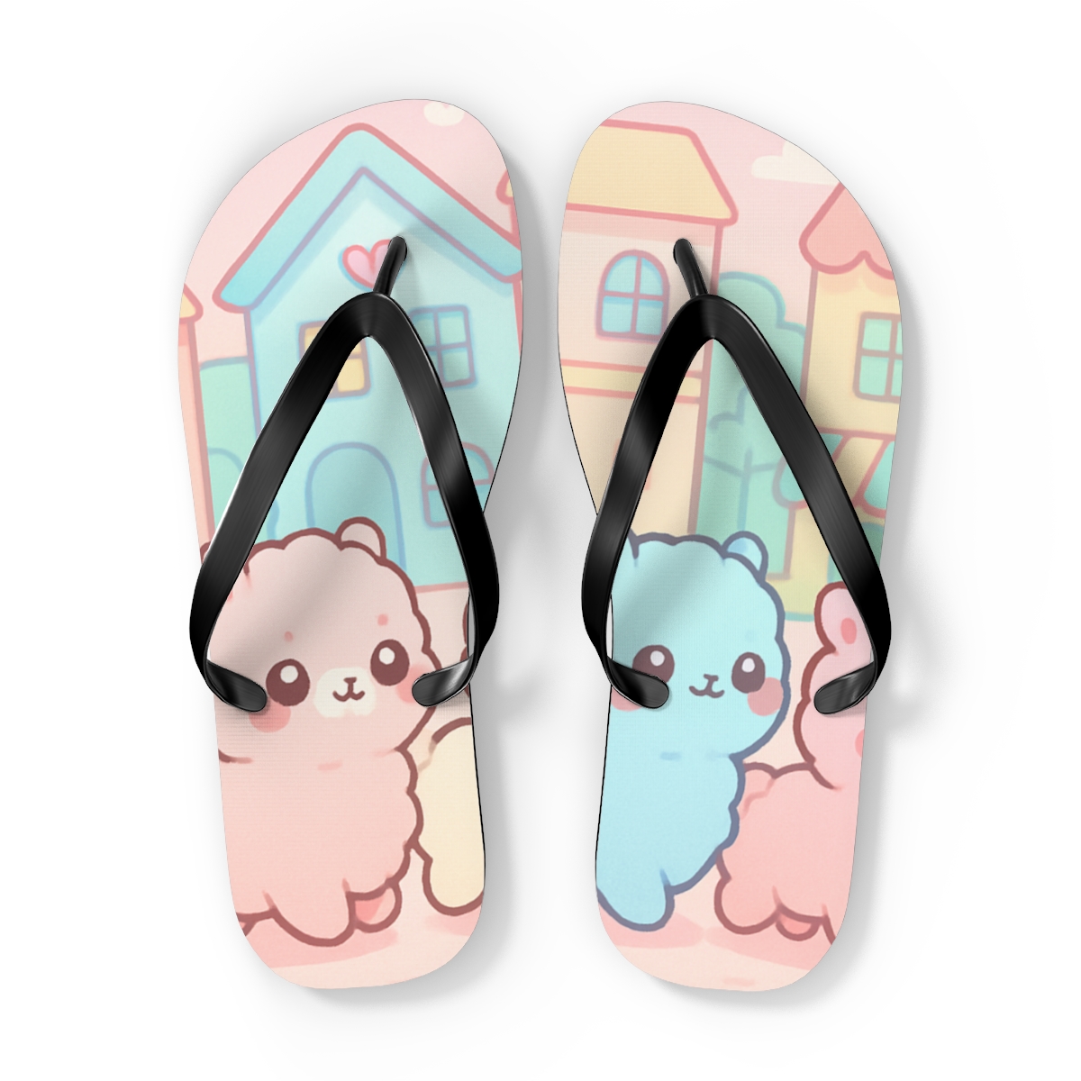 Cotton Candy Alpaca Parade stylish summer flip flops