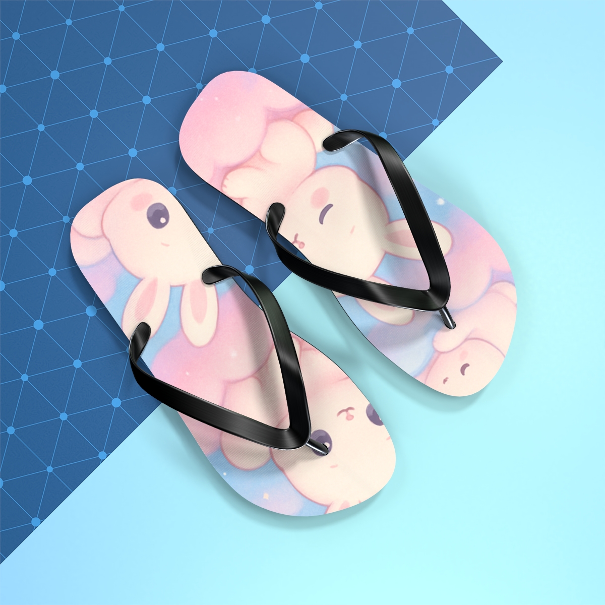 Pastel Dreamscape Flip Flops