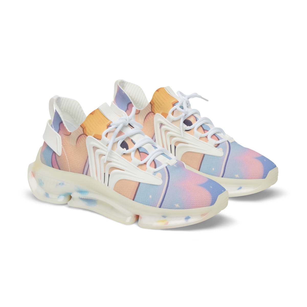 Cotton Candy Comet Hamsters unique printed sneakers