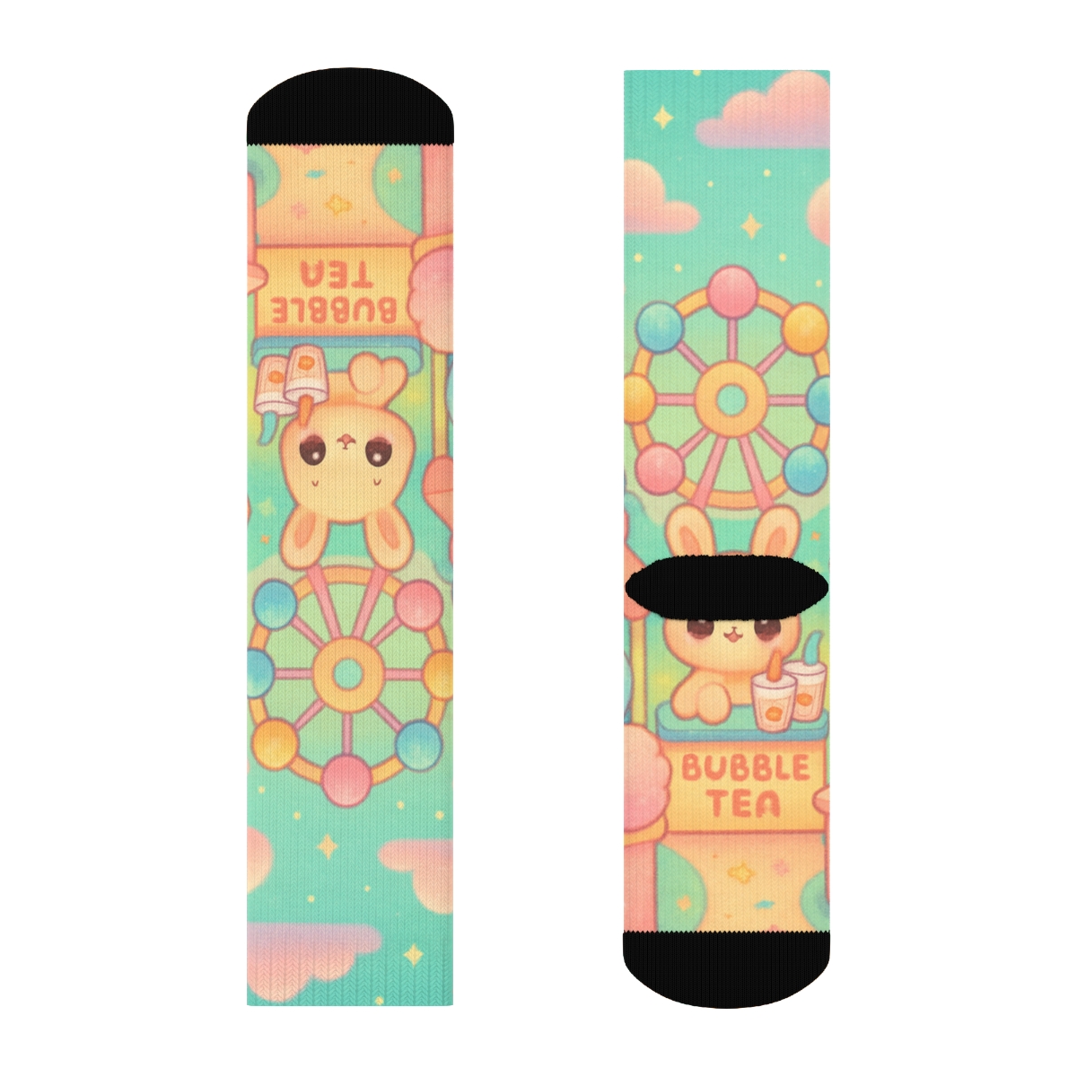 Cotton Candy Critter Carnival comfortable cotton socks