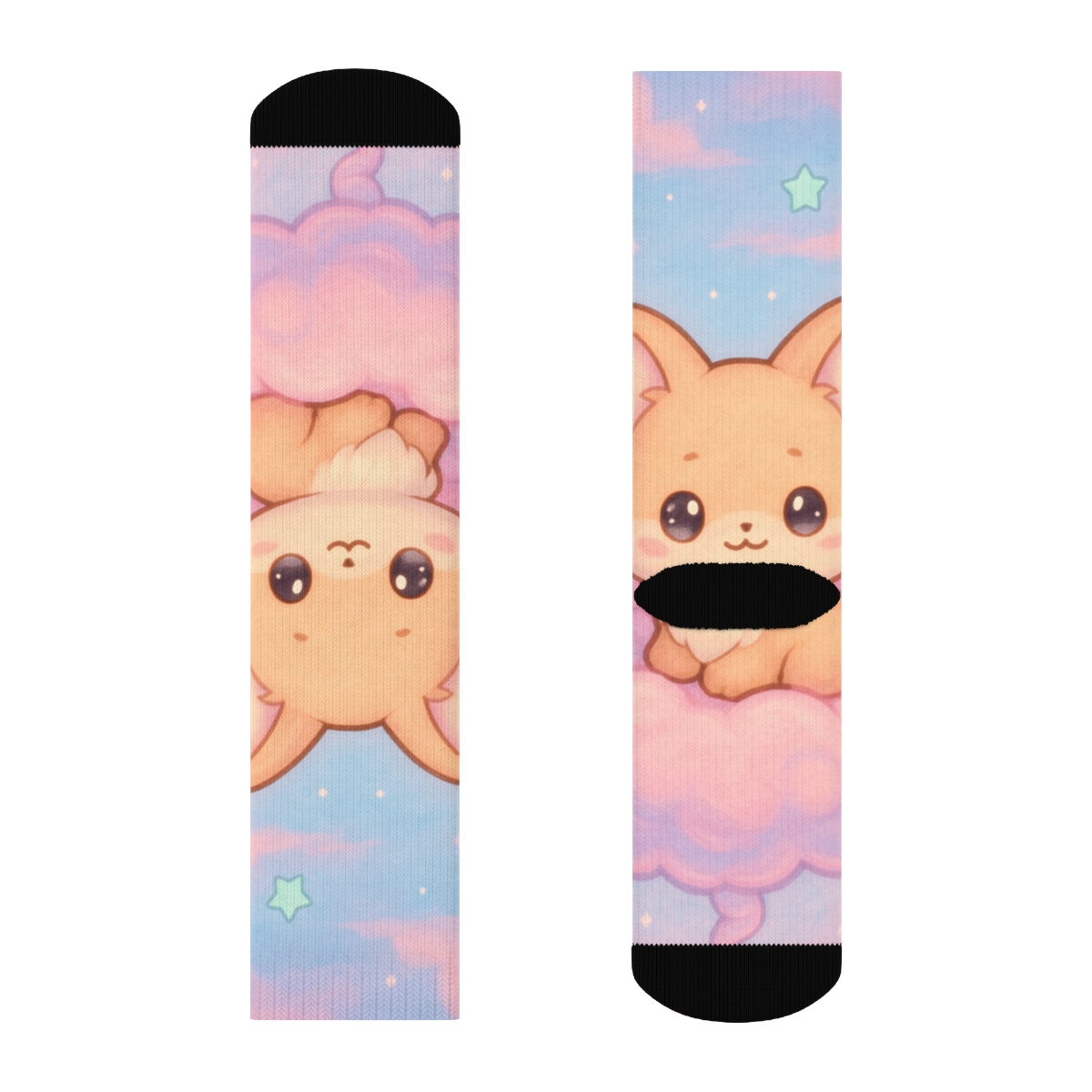 Cotton Candy Fox Float sports performance socks