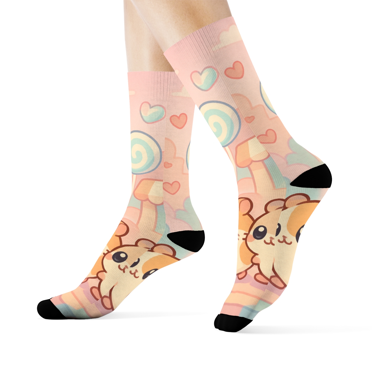 Cotton Candy Hamster Parade comfortable cotton socks