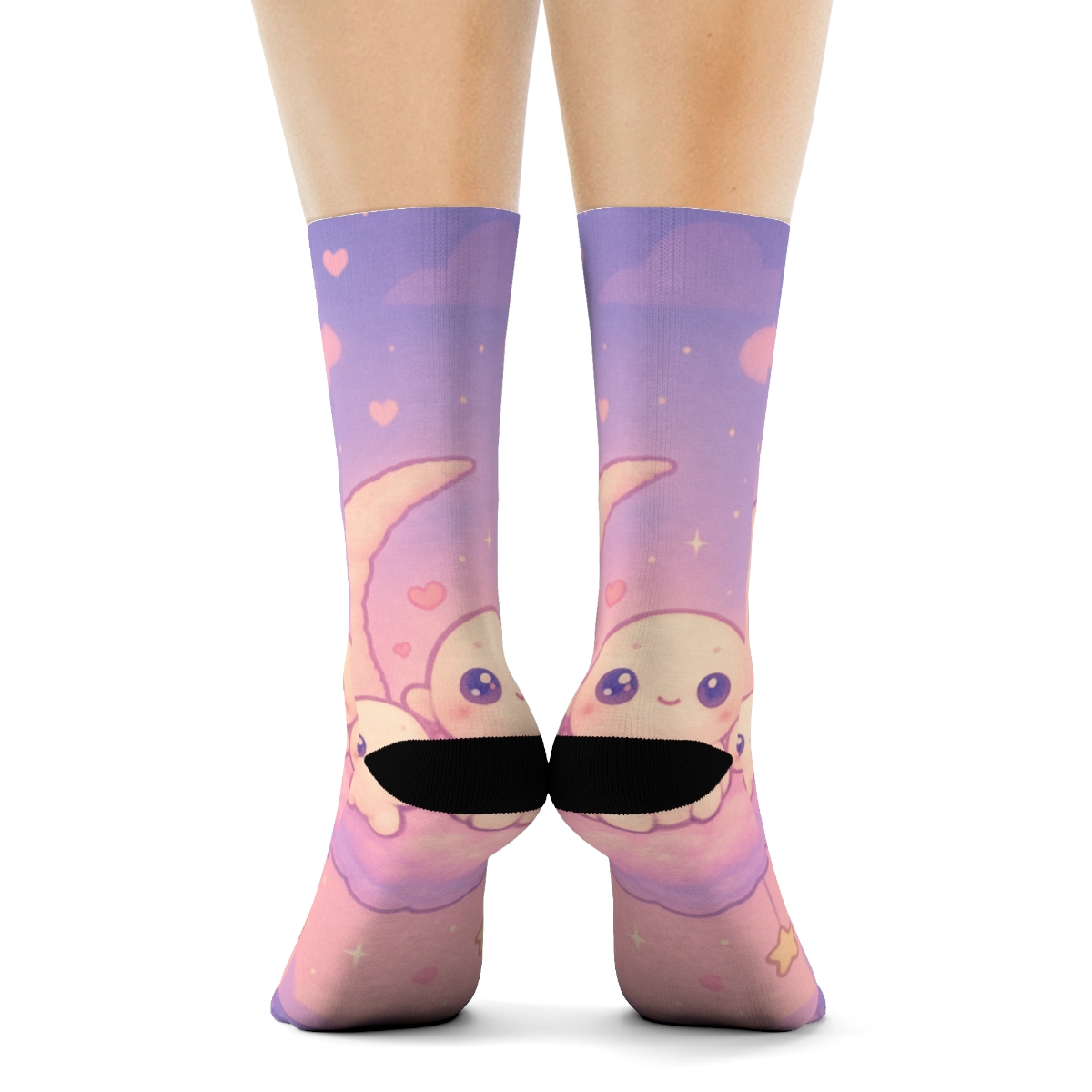 Cotton Candy Moon Critters designer logo socks