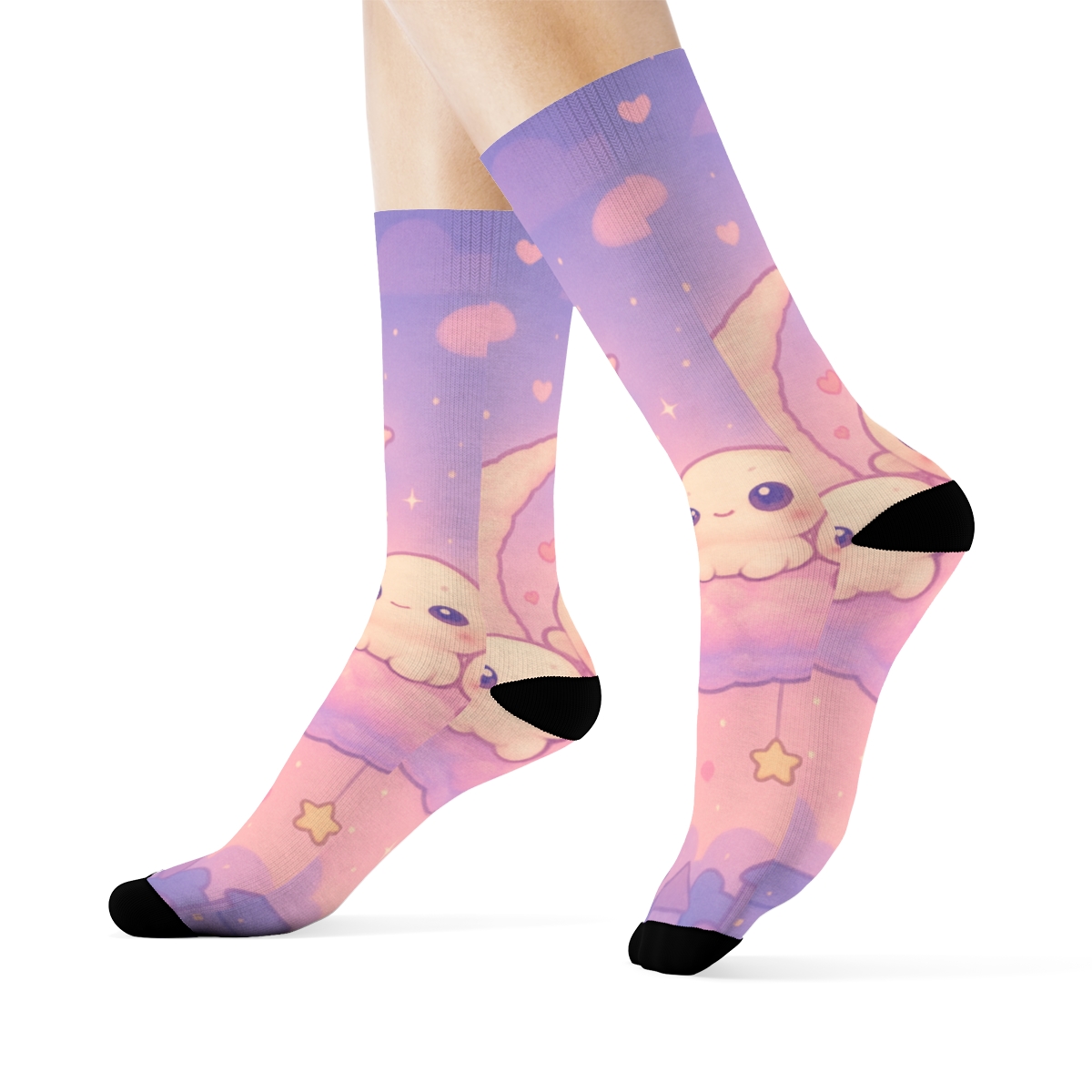 Cotton Candy Moon Critters designer logo socks