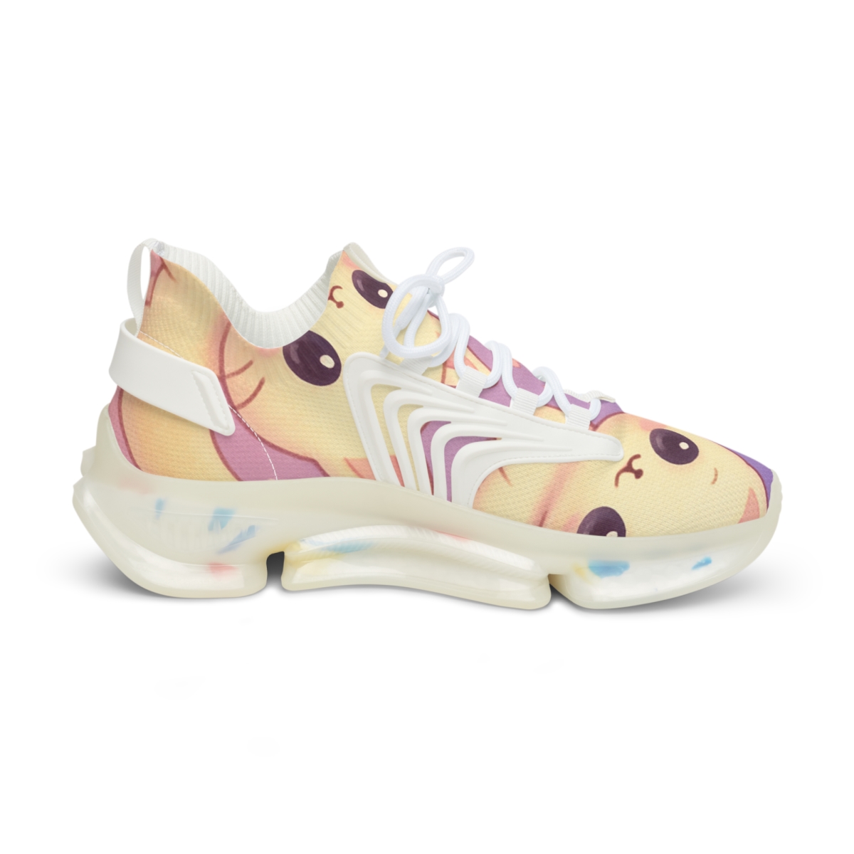 Cotton Candy Moon Kittens unique printed sneakers