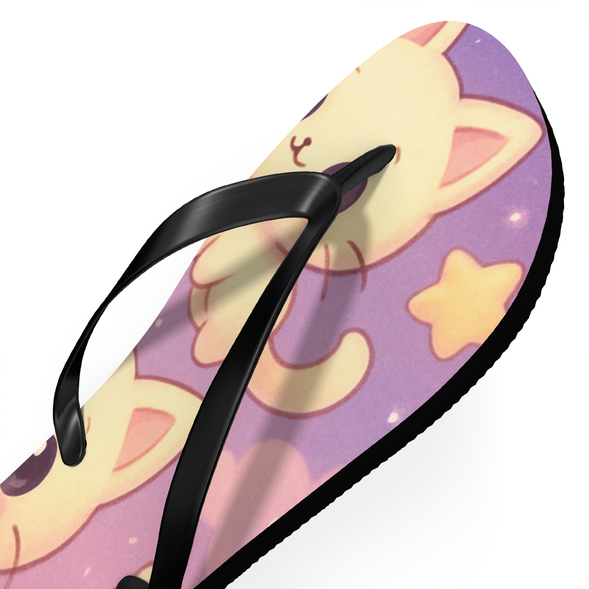 Cotton Candy Moon Kittens soft sole flip flops