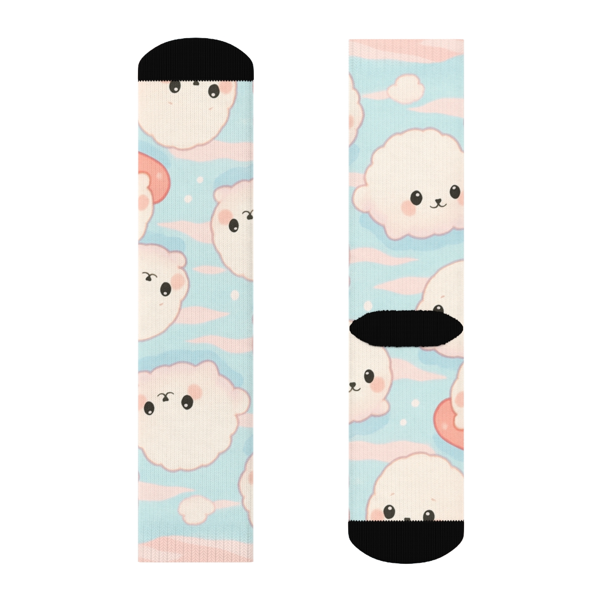 Cotton Candy Seal Floats trendy colorful socks