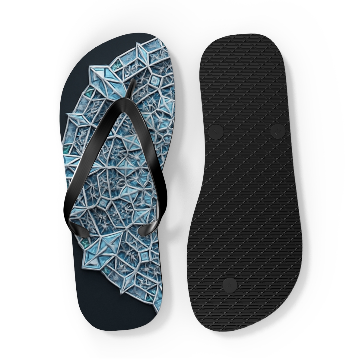 Crystal Lattice Halo Mandala stylish summer flip flops