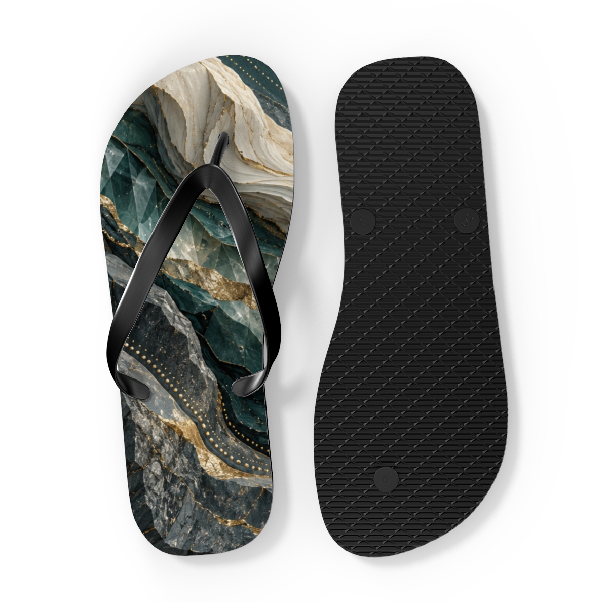 Crystalline Drift Fold Array comfortable casual flip flops [AI-57691e48-98a7c56c8992]