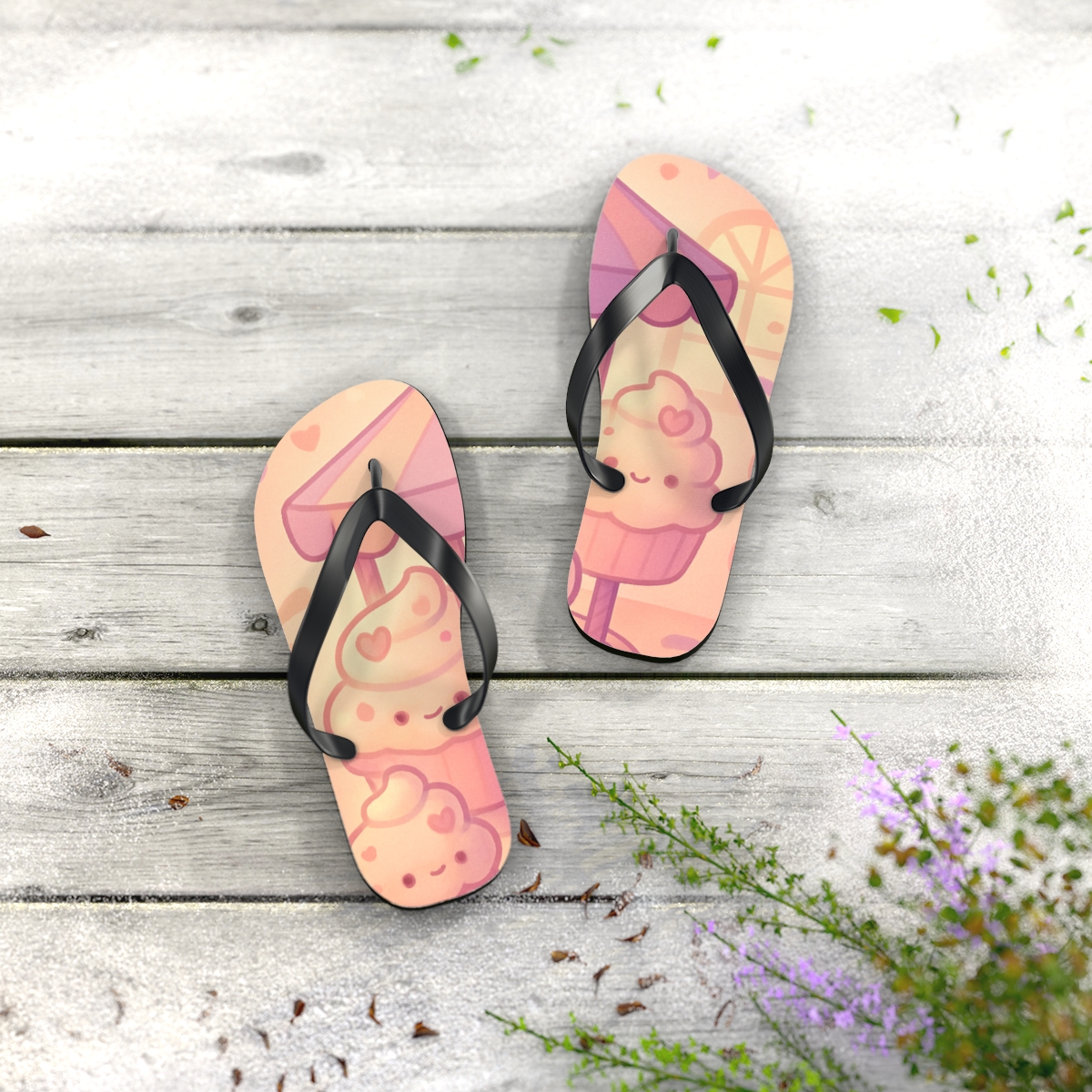 Pastel Whimsy Carousel Flip Flops