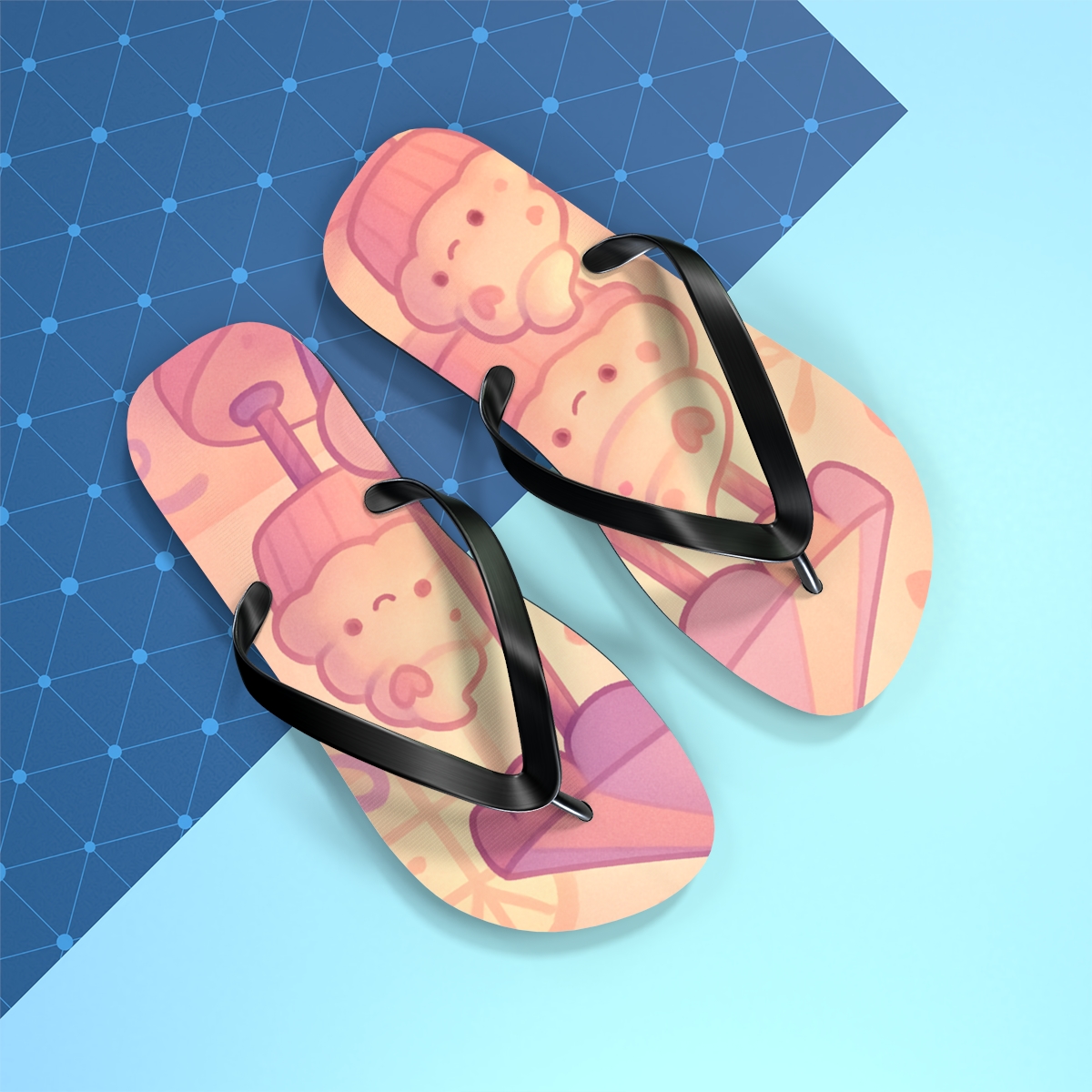 Pastel Whimsy Carousel Flip Flops