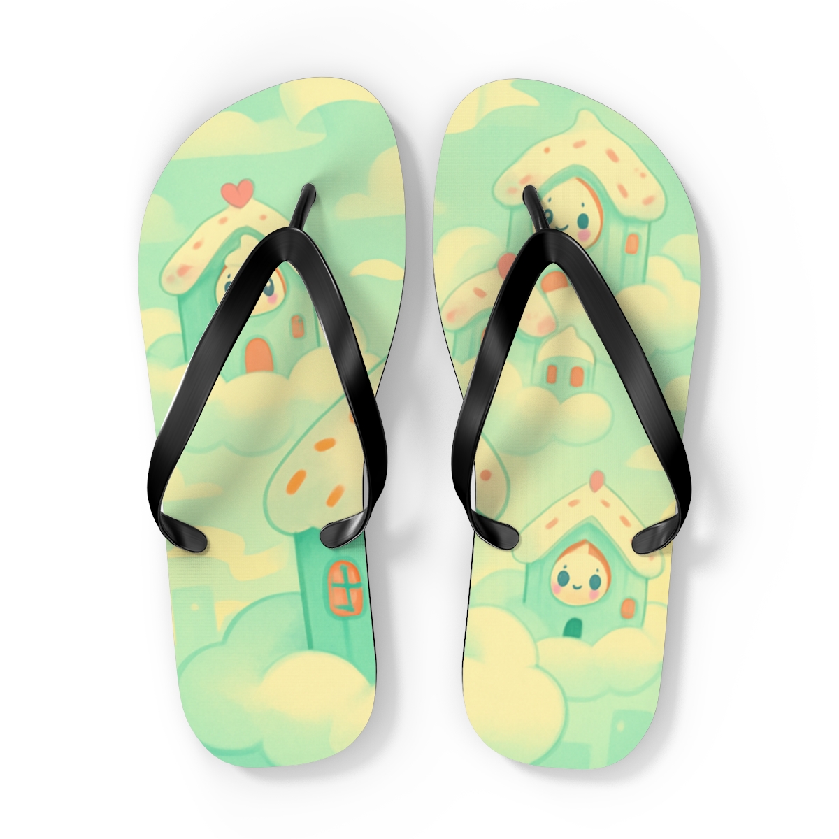 Cupcake Cloud Cottage custom flip flops